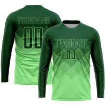 Load image into Gallery viewer, Custom Pea Green Green Sublimation Soccer Uniform Jersey