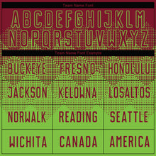 Load image into Gallery viewer, Custom Neon Green Crimson Sublimation Soccer Uniform Jersey