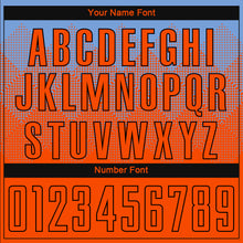 Load image into Gallery viewer, Custom Light Blue Orange-Black Sublimation Soccer Uniform Jersey