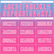 Load image into Gallery viewer, Custom Light Blue Pink-White Sublimation Soccer Uniform Jersey