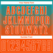 Load image into Gallery viewer, Custom Teal Orange-White Sublimation Soccer Uniform Jersey