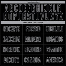 Load image into Gallery viewer, Custom Black Gray Pinstripe Fade Fashion Sublimation Soccer Uniform Jersey