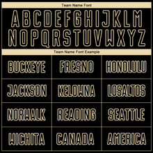 Load image into Gallery viewer, Custom Black Cream Pinstripe Fade Fashion Sublimation Soccer Uniform Jersey