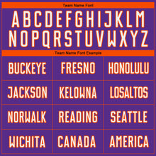 Load image into Gallery viewer, Custom Purple White-Orange Pinstripe Fade Fashion Sublimation Soccer Uniform Jersey