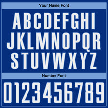 Load image into Gallery viewer, Custom Royal White-Light Blue Pinstripe Fade Fashion Sublimation Soccer Uniform Jersey