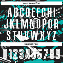 Load image into Gallery viewer, Custom Figure White-Aqua Sublimation Soccer Uniform Jersey