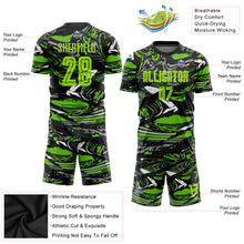 Load image into Gallery viewer, Custom Figure Neon Green-Aurora Green Sublimation Soccer Uniform Jersey
