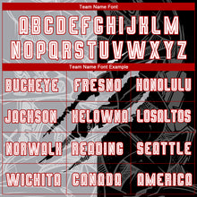 Load image into Gallery viewer, Custom Graffiti Pattern White Black Gray-Red Scratch Sublimation Soccer Uniform Jersey