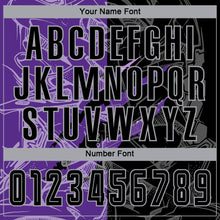 Load image into Gallery viewer, Custom Graffiti Pattern Black Purple-Gray Scratch Sublimation Soccer Uniform Jersey