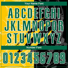 Load image into Gallery viewer, Custom Graffiti Pattern Kelly Green Black-Yellow Scratch Sublimation Soccer Uniform Jersey