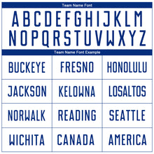 Load image into Gallery viewer, Custom White Royal Sublimation Soccer Uniform Jersey