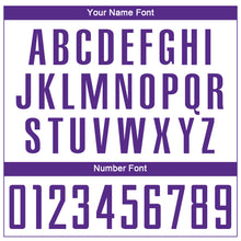 Load image into Gallery viewer, Custom White Purple Sublimation Soccer Uniform Jersey