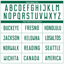 Load image into Gallery viewer, Custom White Kelly Green Sublimation Soccer Uniform Jersey