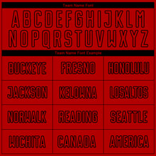 Load image into Gallery viewer, Custom Red Black Sublimation Soccer Uniform Jersey