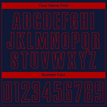 Load image into Gallery viewer, Custom Navy Red Sublimation Soccer Uniform Jersey