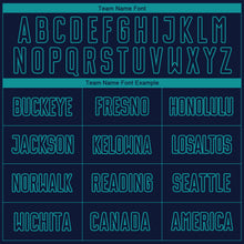 Load image into Gallery viewer, Custom Navy Teal Sublimation Soccer Uniform Jersey