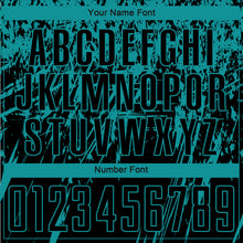 Load image into Gallery viewer, Custom Black Teal Sublimation Soccer Uniform Jersey