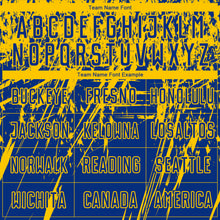 Load image into Gallery viewer, Custom Royal Yellow Sublimation Soccer Uniform Jersey