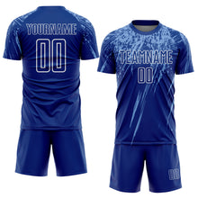Load image into Gallery viewer, Custom Royal Light Blue-White Sublimation Soccer Uniform Jersey