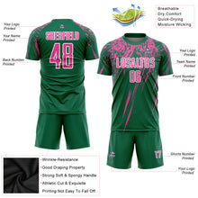 Load image into Gallery viewer, Custom Kelly Green Pink-White Sublimation Soccer Uniform Jersey
