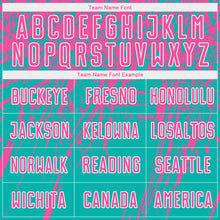 Load image into Gallery viewer, Custom Aqua Pink-White Sublimation Soccer Uniform Jersey