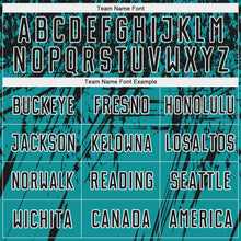 Load image into Gallery viewer, Custom Teal Black-White Sublimation Soccer Uniform Jersey