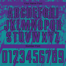 Load image into Gallery viewer, Custom Teal Purple-Black Sublimation Soccer Uniform Jersey