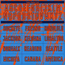 Load image into Gallery viewer, Custom Powder Blue Orange-Navy Sublimation Soccer Uniform Jersey