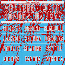 Load image into Gallery viewer, Custom Sky Blue Red-White Sublimation Soccer Uniform Jersey