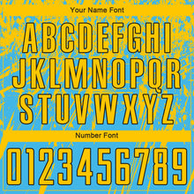 Load image into Gallery viewer, Custom Sky Blue Yellow-Black Sublimation Soccer Uniform Jersey