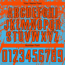 Load image into Gallery viewer, Custom Sky Blue Orange-Black Sublimation Soccer Uniform Jersey