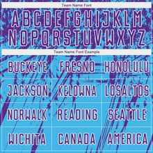 Load image into Gallery viewer, Custom Sky Blue Purple-White Sublimation Soccer Uniform Jersey