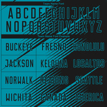 Load image into Gallery viewer, Custom Teal Black Sublimation Soccer Uniform Jersey