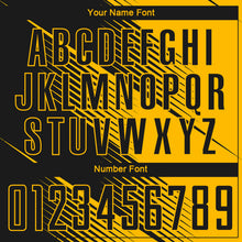 Load image into Gallery viewer, Custom Gold Black Sublimation Soccer Uniform Jersey