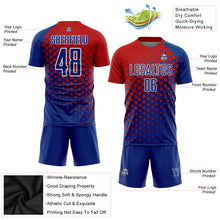 Load image into Gallery viewer, Custom Red Royal-White Sublimation Soccer Uniform Jersey