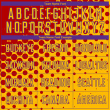 Load image into Gallery viewer, Custom Gold Red-Purple Sublimation Soccer Uniform Jersey