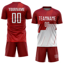 Load image into Gallery viewer, Custom Red White Sublimation Soccer Uniform Jersey