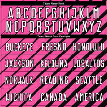 Load image into Gallery viewer, Custom Pink White-Black Sublimation Soccer Uniform Jersey