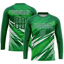 Load image into Gallery viewer, Custom Kelly Green White Sublimation Soccer Uniform Jersey