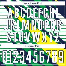 Load image into Gallery viewer, Custom Green White Yellow-Navy Sublimation Soccer Uniform Jersey