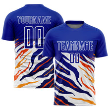 Load image into Gallery viewer, Custom Royal Yellow-Red Sublimation Soccer Uniform Jersey