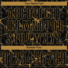 Load image into Gallery viewer, Custom Black Old Gold Sublimation Soccer Uniform Jersey