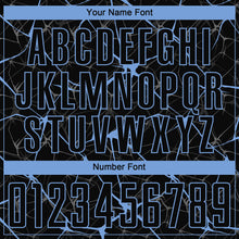 Load image into Gallery viewer, Custom Black Light Blue Sublimation Soccer Uniform Jersey