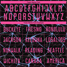 Load image into Gallery viewer, Custom Black Pink-Light Blue Sublimation Soccer Uniform Jersey