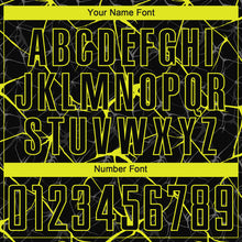 Load image into Gallery viewer, Custom Black Neon Yellow Sublimation Soccer Uniform Jersey