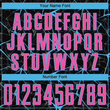 Load image into Gallery viewer, Custom Black Pink-Sky Blue Sublimation Soccer Uniform Jersey