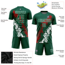 Load image into Gallery viewer, Custom Green Red-White Sublimation Mexico Soccer Uniform Jersey