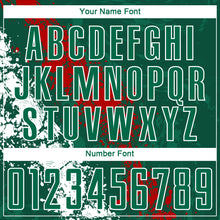 Load image into Gallery viewer, Custom Green Red-White Sublimation Mexico Soccer Uniform Jersey