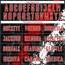 Load image into Gallery viewer, Custom Black Red-White Sublimation Soccer Uniform Jersey