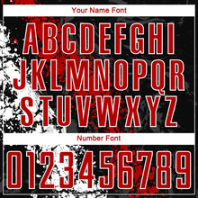 Load image into Gallery viewer, Custom Black Red-White Sublimation Soccer Uniform Jersey